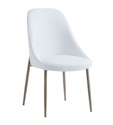  Worldwide -CLEO-SIDE CHAIR-WHITE - (202-636WT)