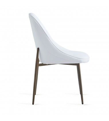  Worldwide -CLEO-SIDE CHAIR-WHITE - (202-636WT)