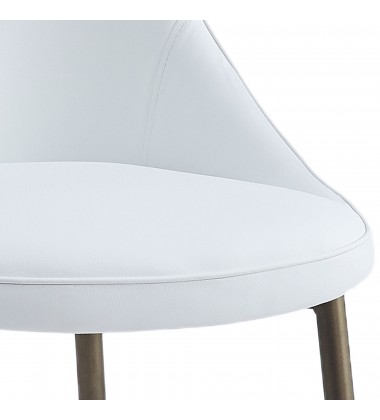  Worldwide -CLEO-SIDE CHAIR-WHITE - (202-636WT)