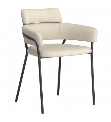  Worldwide -AXEL-SIDE CHAIR-BEIGE - (202-674BEG)