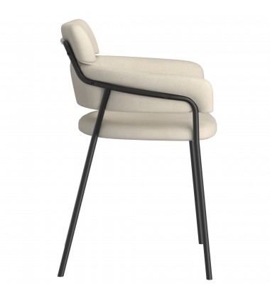  Worldwide -AXEL-SIDE CHAIR-BEIGE - (202-674BEG)
