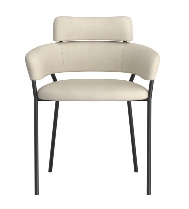  Worldwide -AXEL-SIDE CHAIR-BEIGE - (202-674BEG)