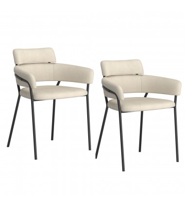  Worldwide -AXEL-SIDE CHAIR-BEIGE - (202-674BEG)