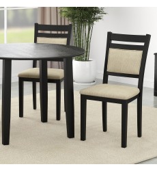  Worldwide-DINING CHAIR, SET OF 2-(202-863BLK)