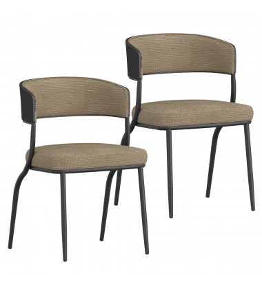  Worldwide-DINING CHAIR, SET OF 2-(202-904DKB)