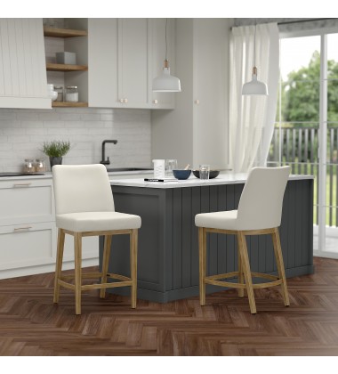  Worldwide -JACE-26'' COUNTER STOOLFABRIC-BEIGE_NATURAL - (203-082BEG_NT)