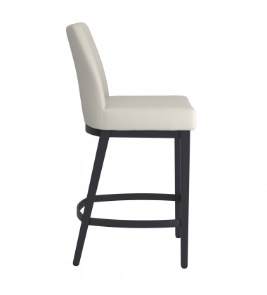  Worldwide -JACE-26'' COUNTER STOOL PU-BEIGE_BLACK - (203-082PUBG_BK)