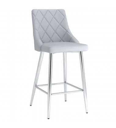  Worldwide -DEVO-26'' COUNTER STOOL-LIGHT GREY - (203-087LG)