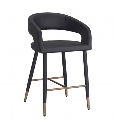  Worldwide -CRIMSON-26'' COUNTER STOOL-BLACK - (203-096BK)