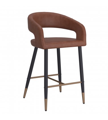  Worldwide -CRIMSON-26'' COUNTER STOOL-SADDLE - (203-096SD)
