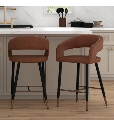  Worldwide -CRIMSON-26'' COUNTER STOOL-SADDLE - (203-096SD)