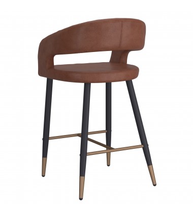  Worldwide -CRIMSON-26'' COUNTER STOOL-SADDLE - (203-096SD)