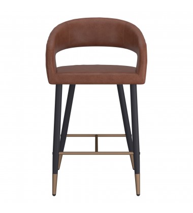  Worldwide -CRIMSON-26'' COUNTER STOOL-SADDLE - (203-096SD)