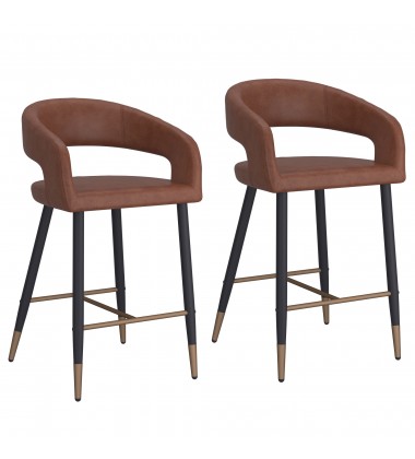  Worldwide -CRIMSON-26'' COUNTER STOOL-SADDLE - (203-096SD)