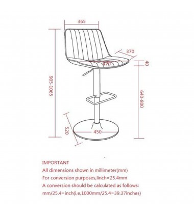  Worldwide -KOSI-AIR LIFT STOOL-BLACK - (203-190BLK)
