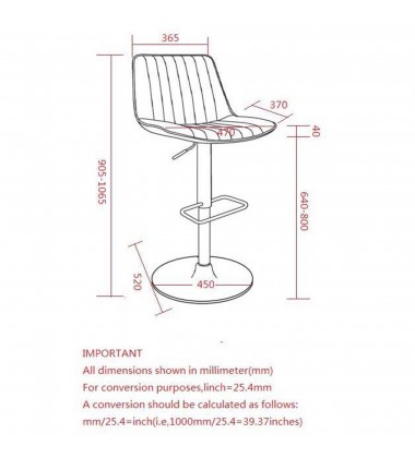  Worldwide -KOSI-AIR LIFT STOOL-BROWN - (203-190BN)