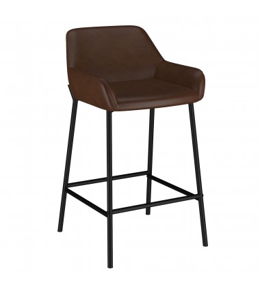  Worldwide -BAILY-26'' COUNTER STOOL-BROWN PU - (203-541PUBN)