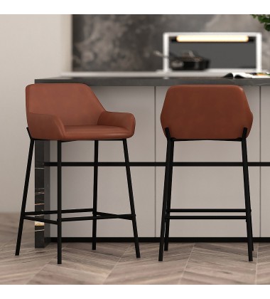  Worldwide -BAILY-26'' COUNTER STOOL-SADDLE PU - (203-541PUSD)