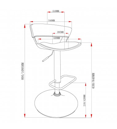  Worldwide -ROVER-AIR LIFT STOOL-IVORY - (203-554IV)