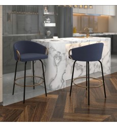  Worldwide -LAVO-26'' COUNTER STOOL-BLUE - (203-560BLU)