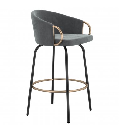 Worldwide -LAVO-26'' COUNTER STOOL-GREY - (203-560GY)  Worldwide -LAVO-26'' COUNTER STOOL-GREY - (203-560GY)