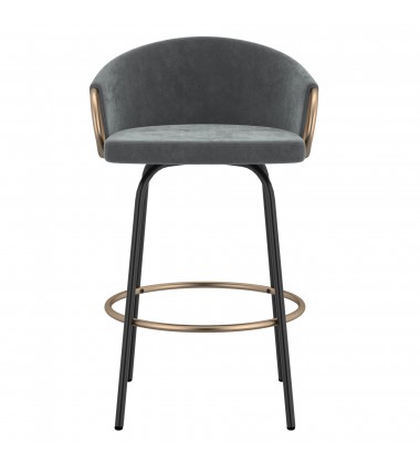 Worldwide -LAVO-26'' COUNTER STOOL-GREY - (203-560GY)  Worldwide -LAVO-26'' COUNTER STOOL-GREY - (203-560GY)