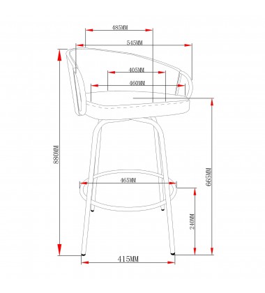 Worldwide -LAVO-26'' COUNTER STOOL-GREY - (203-560GY)  Worldwide -LAVO-26'' COUNTER STOOL-GREY - (203-560GY)