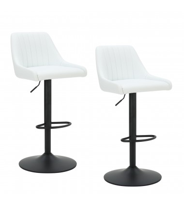  Worldwide -KRON-AIR LIFT STOOL PU-WHITE - (203-574PUWT)