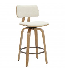  Worldwide -ZUNI-26' COUNTER STOOL-BEIGE FABRIC - (203-581BG)