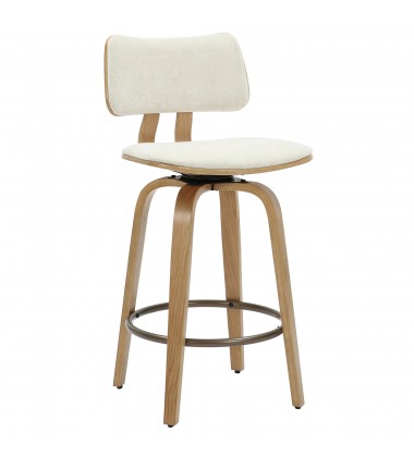  Worldwide -ZUNI-26' COUNTER STOOL-BEIGE FABRIC - (203-581BG)