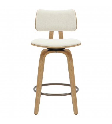  Worldwide -ZUNI-26' COUNTER STOOL-BEIGE FABRIC - (203-581BG)