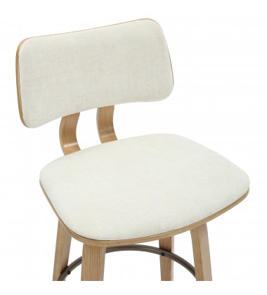  Worldwide -ZUNI-26' COUNTER STOOL-BEIGE FABRIC - (203-581BG)