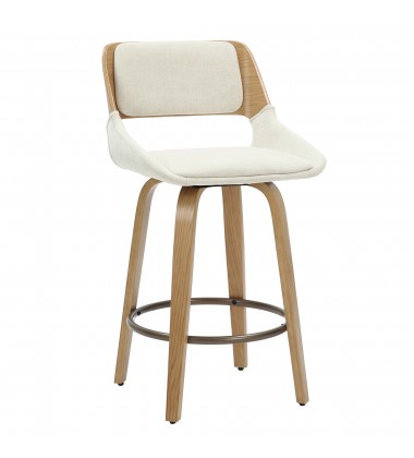  Worldwide -HUDSON-26' COUNTER STOOL-BEIGE FABRIC - (203-582BG)