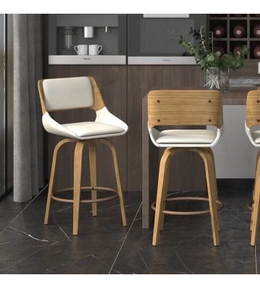  Worldwide -HUDSON-26' COUNTER STOOL-BEIGE FABRIC - (203-582BG)
