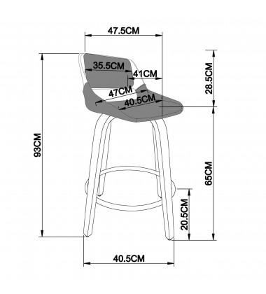  Worldwide -HUDSON-26' COUNTER STOOL PU-WHITE - (203-582PUWT)