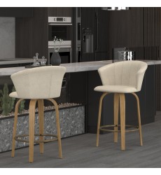  Worldwide -TULA-26'' COUNTER STOOL-BEIGE - (203-583BEG)