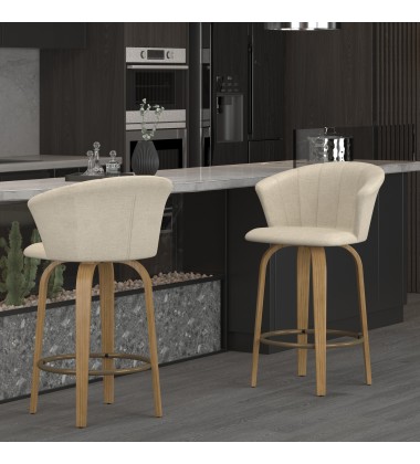  Worldwide -TULA-26'' COUNTER STOOL-BEIGE - (203-583BEG)