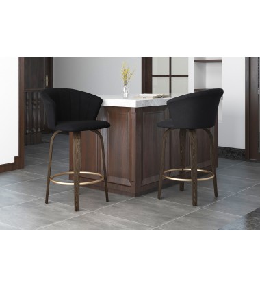  Worldwide -TULA-26'' COUNTER STOOL-BLACK - (203-583BK)
