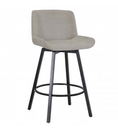  Worldwide -FERN-26'' COUNTER STOOL FABRIC-GREY - (203-666GY)