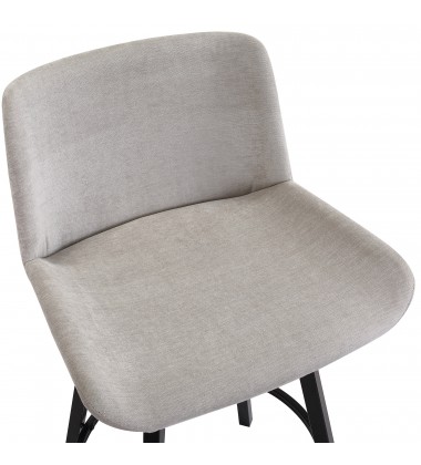  Worldwide -FERN-26'' COUNTER STOOL FABRIC-GREY - (203-666GY)