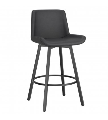  Worldwide -FERN-26'' COUNTER STOOL PU-CHARCOAL - (203-666PUCH)