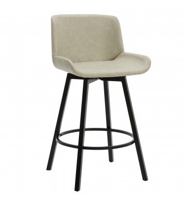  Worldwide -FERN-26'' COUNTER STOOL PU-IVORY - (203-666PUIV)