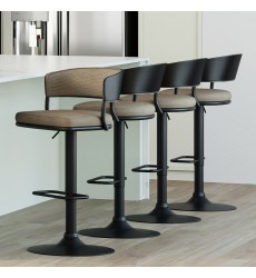  Worldwide-ADJUSTABLE AIR-LIFT STOOL, SET OF 2-(203-904DKB)