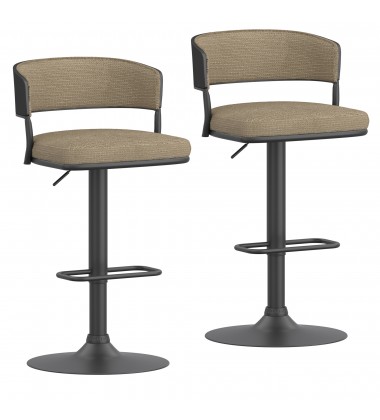  Worldwide-ADJUSTABLE AIR-LIFT STOOL, SET OF 2-(203-904DKB)
