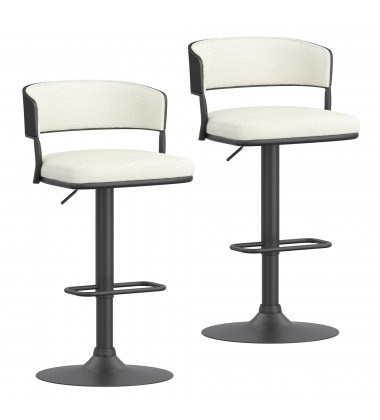 Worldwide-ADJUSTABLE AIR-LIFT STOOL, SET OF 2-(203-904IV) Worldwide-ADJUSTABLE AIR-LIFT STOOL, SET OF 2-(203-904IV)