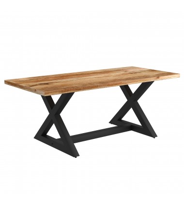  Worldwide -ZAX NATBK_CORTEZ BEG_BK-7PC DINING SET - (207-147NATBK_081BEG_BK)