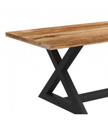  Worldwide -ZAX NATBK_CORTEZ BEG_BK-7PC DINING SET - (207-147NATBK_081BEG_BK)
