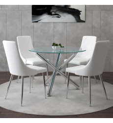  Worldwide -SOLARA II_DEVO WT-5PC DINING SET - (207-160_087WT)
