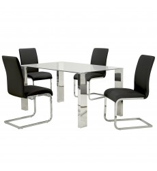  Worldwide -FRANKFURT_MAXIM BK-5PC DINING SET - (207-165_489BK)