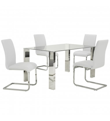  Worldwide -FRANKFURT_MAXIM WT-5PC DINING SET - (207-165_489WT)